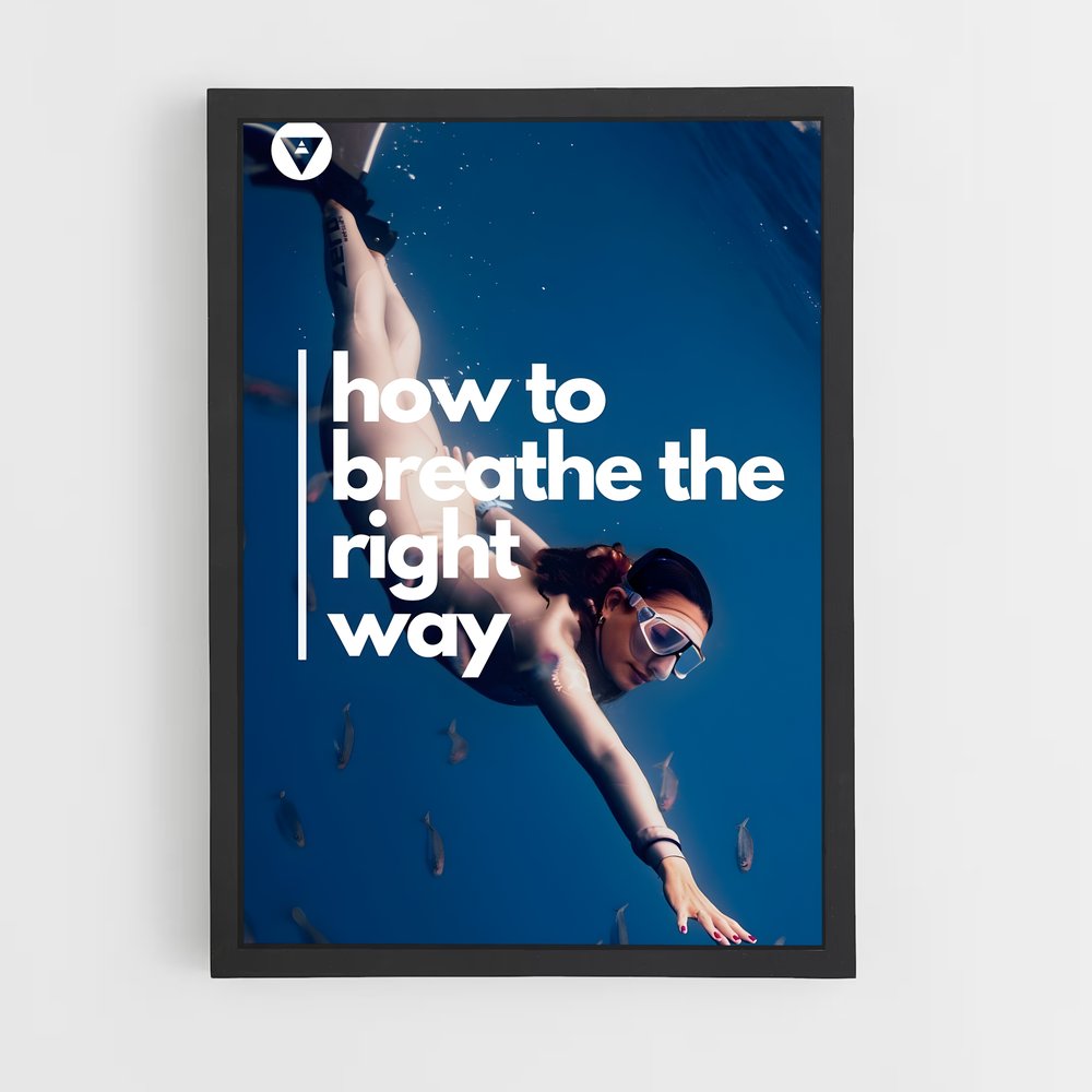 Poster Plongée Méditative – affiche Plongée en apnée (vue 2)
